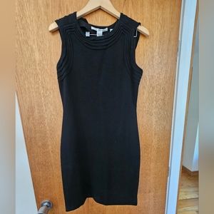 NEW-Diane von Furstenberg Dress-Vintage Black Midi Dress-Size 10